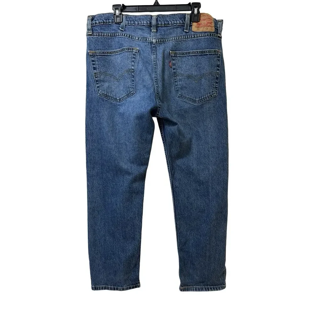 Levi’s Mens 502 Tapered Leg Cotton Blend Jeans Size 38x30 Blue Zip Fly Dadcore‎